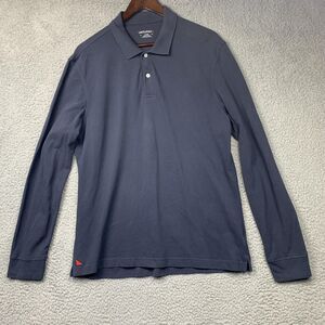 UNTUCKit Polo Shirt Mens Large Navy Avignon Long Sleeve Pima Cotton Regular Fit